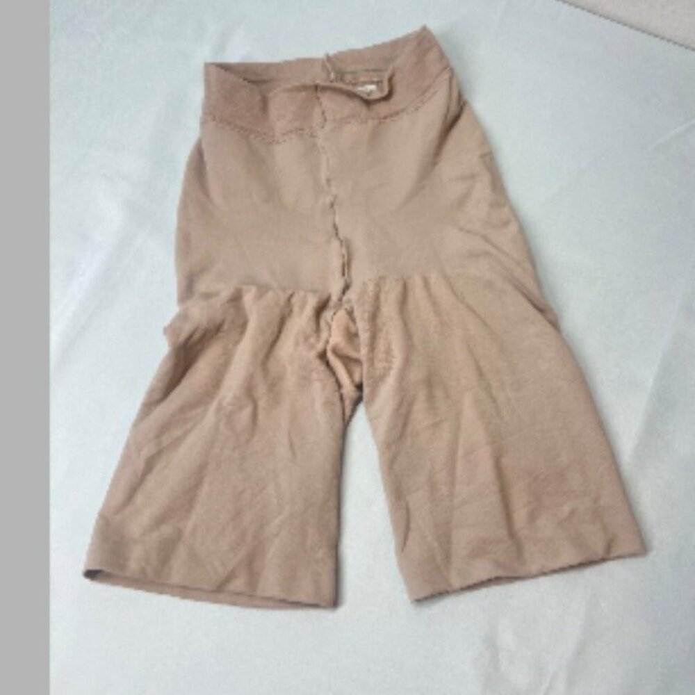 Tan Spanx High Waisted Compression Shorts Size C